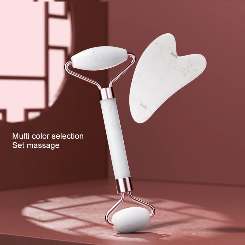 Gua-sha et rouleau visage