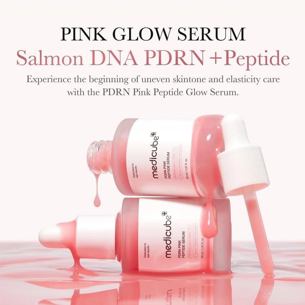 Medicube Salmon DNA PDRN Pink Peptide Serum,Serum Texture,Complex Repair Ingredients,Lifting & Firming,K-Beauty,Korean Makeup